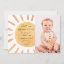 Boho erste Reise um die Sonne 1. Geburtstag Invita Einladung