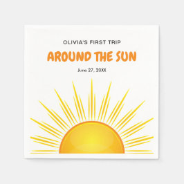 Boho Erste Reise um die Sonne 1. Geburtstag Serviette