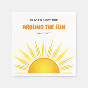 Boho Erste Reise um die Sonne 1. Geburtstag Serviette