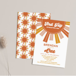 Boho Erste Reise um die Sonne Erster Geburtstag Einladung