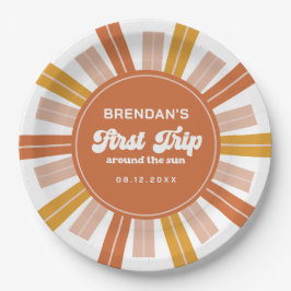 Boho Erste Reise um die Sonne Erster Geburtstag Pappteller