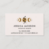 Boho Esoteric Snake and Moon Phases Visitenkarte (Vorderseite)