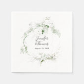 Boho Ethereal Greenery Botanische Hochzeit Serviette (Vorderseite)