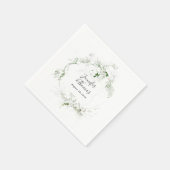 Boho Ethereal Greenery Botanische Hochzeit Serviette (Ecke)