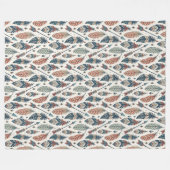 Boho Ethnic Authentic Tribal Native Feathers Pfeil Fleecedecke (Vorderseite (Horizontal))