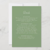 Boho Ethnic Botanical Accent Wedding Einladung (Rückseite)