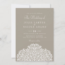 Boho Ethnic Botanical Accent Wedding Einladung