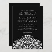 Boho Ethnic Botanical Accent Wedding Einladung (Vorne/Hinten)