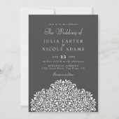 Boho Ethnic Botanical Accent Wedding Einladung (Vorderseite)