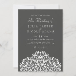 Boho Ethnic Botanical Accent Wedding Einladung