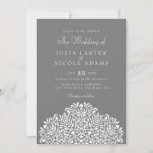 Boho Ethnic Botanical Accent Wedding Einladung (Vorderseite)