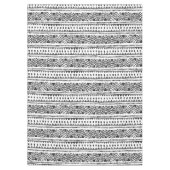Boho Ethnic Tablecloth - Tribal Black & White Tischdecke (Vorderseite)