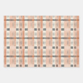 Boho ethnische Marine rostige Terrakotta-Streifen Geschenkpapier Set (Vorderseite)