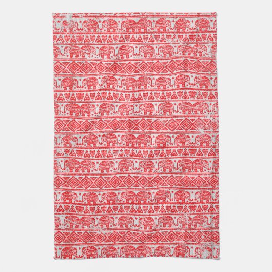 Boho ethnisches Elefantmuster Küchentuch (Vertikal)