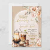 Boho etwas Süßes ist das Brauen von Babydusche Einladung (Vorderseite)