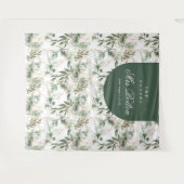 Boho Eucalyptus Arch Pampas Brautparty Hintergrund Wandteppich (Vorderseite (Horizontal))