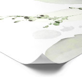 Boho Eucalyptus Blätter Gold Probe Begrüßungszeich Poster (Ecke)