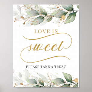 Boho eucalyptus gold Blätter Liebe ist ein hübsche Poster