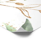 Boho Eucalyptus Gold Circles Brautparty Poster (Ecke)