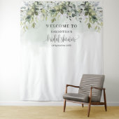 Boho eucalyptus gold Foto Hintergrund Wandteppich (Beispiel)