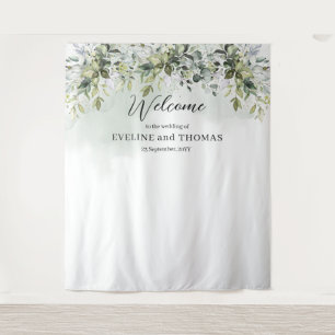 Boho eucalyptus gold Foto Hochzeitstorte Wandteppich