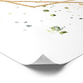 Boho eucalyptus greenerenerge Gold Baby Dusche Emp Poster (Ecke)