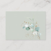 Boho Eucalyptus Verlasse Baby Shower Diaper Raffle Begleitkarte (Rückseite)