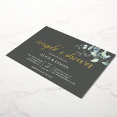 Boho Eucalyptus Verlasst Paare Dusche Foil Invitat Folieneinladung (Gedreht)