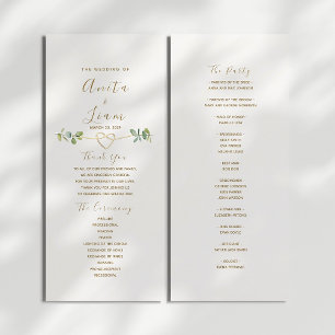 Boho Eucalyptus Wedding Program
