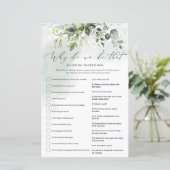 Boho Eukalyptus Greenery Warum machen wir dieses S (Stehend Vorderseite)