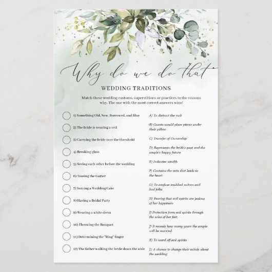 Boho Eukalyptus Greenery Warum machen wir dieses S (Vorderseite)