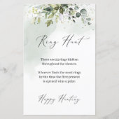 Boho Eukalyptus grünes Blattwerk Ringer Jagdspiel (Vorderseite)