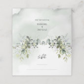 Boho Eukalyptus-Grünflächen zweigt Gold-Platzkarte Platzkarte (Außenseite Aufgefaltet)