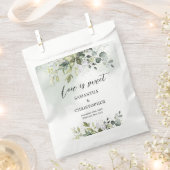 Boho Eukalyptus-Grünflächen zweigt goldene Glitzer Geschenktütchen (Ausgeschnitten)