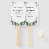 Boho-Eukalyptus-Grünzeug Sommerhochzeit Fächer (Vorne und Hinten)