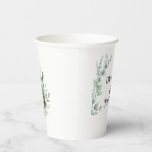 Boho-Eukalyptus-Grünzeug Sommerhochzeit Pappbecher (Rechts)