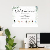 Boho-Eukalyptus-Grünzeug Sommerhochzeit Poster (Heimbüro)