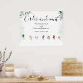 Boho-Eukalyptus-Grünzeug Sommerhochzeit Poster (Küche)