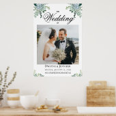 Boho-Eukalyptus-Grünzeug Sommerhochzeit Poster (Küche)