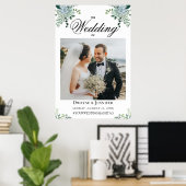 Boho-Eukalyptus-Grünzeug Sommerhochzeit Poster (Heimbüro)