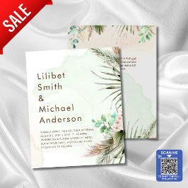 BOHO Eukalyptus Pampas Grass Greenerity Wedding Flyer