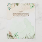 BOHO Eukalyptus Pampas Grass Greenerity Wedding Flyer (Hinten)