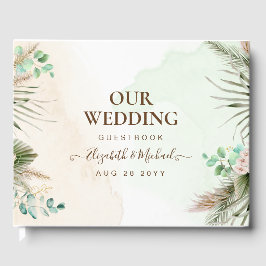 BOHO Eukalyptus Pampas Grass Greenerity Wedding Gästebuch