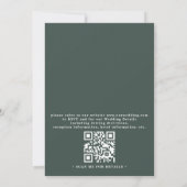 Boho Eukalyptus Rustikale Elegante QR Code Hochzei Einladung (Rückseite)