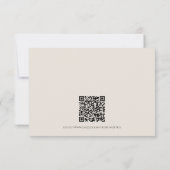 Boho-Eukalyptusblätter mit QR-Code Hochzeitsdetail Mitteilungskarte (Rückseite)