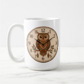 Boho-Eule Große Wanduhr Kaffeetasse (Links)