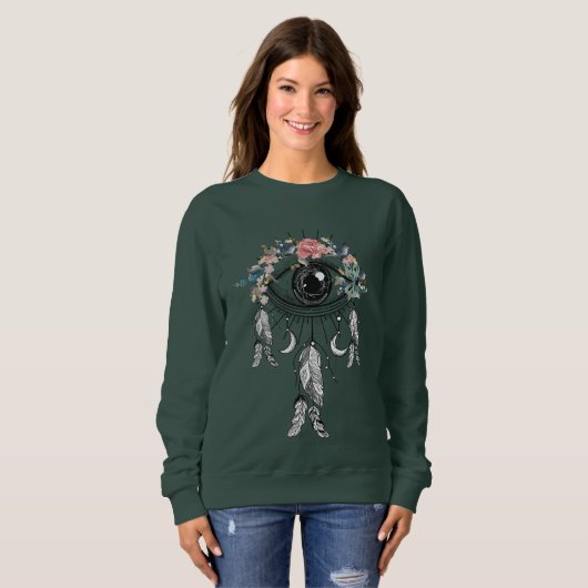 Boho Evil Eye Dreamcatcher Sweater Sweatshirt (Vorne ganz)