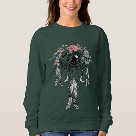 Boho Evil Eye Dreamcatcher Sweater Sweatshirt (Vorderseite)