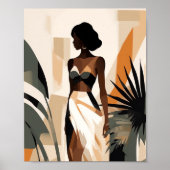 Boho Faceless Girl Magic Wall Art Deco Poster (Vorne)