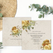 Boho Faded Yellow Roses Country Wedding